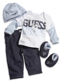 GUESS Kids Boys GUESS Kids Boys Tee & Pants Set with Hat &, WHITE (6/9M) GUESS Kids Boys GUESS Kids Boys Tee & Pants Set with Hat &, WHITE (6/9M)