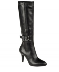 Achieve classic cold weather fashion, perfect for the office or the opera, with the tall Leslie boots from NaturalSoul by Naturalizer. A chic buckle embellishment adds sophistication to the ultra-comfortable design. Achieve classic cold weather fashion, perfect for the office or the opera, with the tall Leslie boots from NaturalSoul by Naturalizer. A chic buckle embellishment adds sophistication to the ultra-comfortable design.