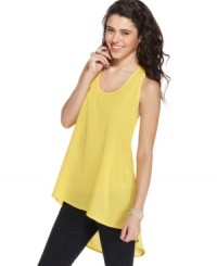 Invigorate your day with this sunny top from Lily White that sports a stunning crochet inset at the back plus a hem that begs the question, how low will it go? Invigorate your day with this sunny top from Lily White that sports a stunning crochet inset at the back plus a hem that begs the question, how low will it go?