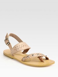 Artful perforations and rocker-chic studs enliven this leather slingback with adjustable strap design. Studded leather upperLeather lining and soleImported Artful perforations and rocker-chic studs enliven this leather slingback with adjustable strap design. Studded leather upperLeather lining and soleImported