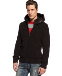 This sweater jacket with hood from INC International Concepts is the perfect lightweight layer to keep your style on-trend this season. This sweater jacket with hood from INC International Concepts is the perfect lightweight layer to keep your style on-trend this season.