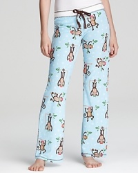 Swing into a deep sleep wearing PJ Salvage's super-soft, monkey-print pajama pants. Swing into a deep sleep wearing PJ Salvage's super-soft, monkey-print pajama pants.