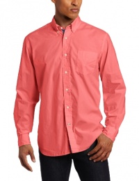 Nautica Men's Solid Poplin Long Sleeve Button Down Shirt