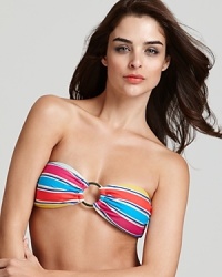 Showing your stripes is easy with multi tone pieces like this ring bandeau bikini from French Connection. In a simple shape, this suit is aligned with chic instincts. Showing your stripes is easy with multi tone pieces like this ring bandeau bikini from French Connection. In a simple shape, this suit is aligned with chic instincts.