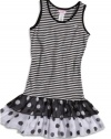 GUESS Kids Girls Girls Striped & Polka-Dotted Dress, STRIPE (10/12)