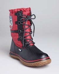 Get a grip on icy weather with Pajar's lace up boots, with reliable treaded soles and plush, warm, sheep's wool linings. Get a grip on icy weather with Pajar's lace up boots, with reliable treaded soles and plush, warm, sheep's wool linings.