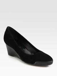 A casual suede silhouette is freshened with a comfortable wedge of durable rubber. Lacquered wedge, 2¼ (60mm)Suede upperLeather liningRubber solePadded insoleMade in ItalyOUR FIT MODEL RECOMMENDS ordering one half size up as this style runs small. A casual suede silhouette is freshened with a comfortable wedge of durable rubber. Lacquered wedge, 2¼ (60mm)Suede upperLeather liningRubber solePadded insoleMade in ItalyOUR FIT MODEL RECOMMENDS ordering one half size up as this style runs small.