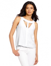 BCBGMAXAZRIA Women's Nydia Cut Out Neck Top BCBGMAXAZRIA Women's Nydia Cut Out Neck Top