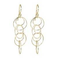 14k Gold over Sterling Silver Circle Link Drop Earrings 14k Gold over Sterling Silver Circle Link Drop Earrings