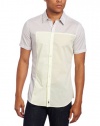 Calvin Klein Sportswear Men's Short Sleeve Yarn Dye Chambray Voile Shirt
