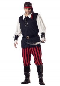 California Costumes Men's Plus Size Cutthroat Pirate Costume,White/Black/Red, (48-52) California Costumes Men's Plus Size Cutthroat Pirate Costume,White/Black/Red, (48-52)