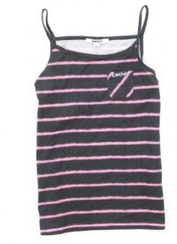 DKNY Kids Shirt, 7-16 Girls Black / Pink Stripe Sleeveless Tank Top- Large DKNY Kids Shirt, 7-16 Girls Black / Pink Stripe Sleeveless Tank Top- Large