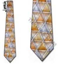 Jerry Garcia Ties Aztec Objects Gold Silk Neck Tie Jerry Garcia Ties Aztec Objects Gold Silk Neck Tie
