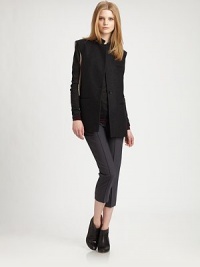 Made from fine, Italian wool with a hint of stretch, this jacket is a timeless must-have.Mandarin collarLong sleevesButton closureWelt pocketsAbout 29 from shoulder to hem80% wool/20% polyamideDry cleanImported of Italian fabric Model shown is 5'10 (177cm) wearing US size 2. Made from fine, Italian wool with a hint of stretch, this jacket is a timeless must-have.Mandarin collarLong sleevesButton closureWelt pocketsAbout 29 from shoulder to hem80% wool/20% polyamideDry cleanImported of Italian fabric Model shown is 5'10 (177cm) wearing US size 2.
