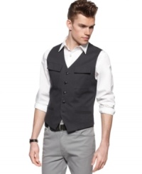 This layered look from Kenneth Cole is perfect for your office to cocktails look. This layered look from Kenneth Cole is perfect for your office to cocktails look.