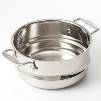 Used for steaming and reheating, the Universal Steamer fits 8 diameter sauce pans. Used for steaming and reheating, the Universal Steamer fits 8 diameter sauce pans.