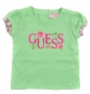 GUESS Infant Girls Lime Green Floral Print T-Shirt (18M)