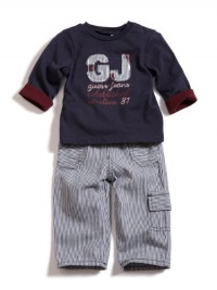 GUESS Tee and Pants Set, NAVY (3/6M) GUESS Tee and Pants Set, NAVY (3/6M)
