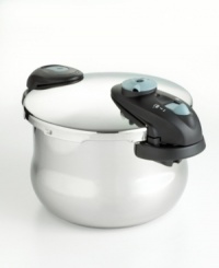 Cook faster without sacrificing flavor. This Fagor pressure cooker is an ingenious, energy-efficient alternative to traditional cooking, preparing food up 70% faster while retaining up to 50% more vitamins and minerals. You'll enjoy amazing meals in minutes! 10-year warranty. Model 918013142. Cook faster without sacrificing flavor. This Fagor pressure cooker is an ingenious, energy-efficient alternative to traditional cooking, preparing food up 70% faster while retaining up to 50% more vitamins and minerals. You'll enjoy amazing meals in minutes! 10-year warranty. Model 918013142.