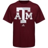 adidas Texas A&M Aggies Striped Maroon Big Logo T-Shirt