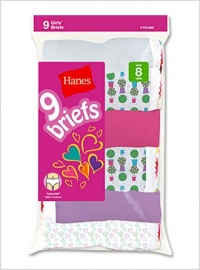 Hanes Girls 7-16 9 Pack Brief Hanes Girls 7-16 9 Pack Brief