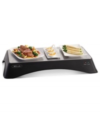 A natural entertainer-keep your dishes party-ready with this cordless warming tray. The perfect solution for setting up a buffet or delicious spread, this warming tray keeps food at the ideal temp for up to 1 hour. 1-year warranty. Model 13697. A natural entertainer-keep your dishes party-ready with this cordless warming tray. The perfect solution for setting up a buffet or delicious spread, this warming tray keeps food at the ideal temp for up to 1 hour. 1-year warranty. Model 13697.