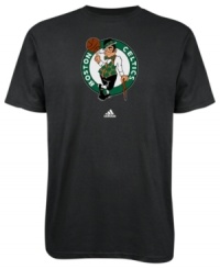 Sport your favorite team's winning spirit in this Boston Celtics' tee by adidas. Sport your favorite team's winning spirit in this Boston Celtics' tee by adidas.
