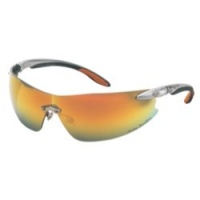 Harley-Davidson HD800 Safety Glasses with Silver Tempels Frame and Orange Mirror Tint Hardcoat Lens Harley-Davidson HD800 Safety Glasses with Silver Tempels Frame and Orange Mirror Tint Hardcoat Lens