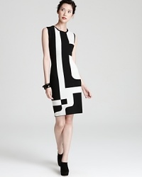 Go geometric with this Escada knit dress--the perfect statement piece. Go geometric with this Escada knit dress--the perfect statement piece.