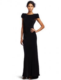 ABS by Allen Schwartz Women's Rosette-Shoulder Gown ABS by Allen Schwartz Women's Rosette-Shoulder Gown