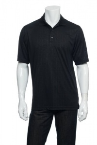 Greg Norman for Tasso Elba Men's Black Checked Polo Shirt Greg Norman for Tasso Elba Men's Black Checked Polo Shirt