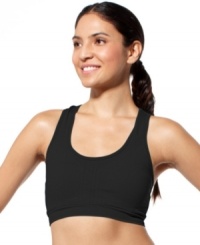 This Ideology sports bra comes at a great price. Wide tank straps offer support during your workout, while the seamless design works under tees, too! This Ideology sports bra comes at a great price. Wide tank straps offer support during your workout, while the seamless design works under tees, too!