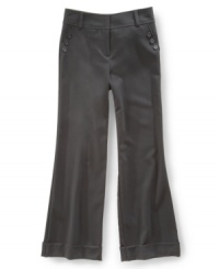 Go off the cuff with these must-have wide-leg pants with a cuffed hem.