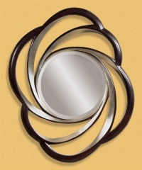 Basset Mirror M2862B Contemporary Swirl Silver and Merlot Decorative Mirror Basset Mirror M2862B Contemporary Swirl Silver and Merlot Decorative Mirror