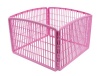 IRIS Plastic Exercise/Containment Pet Pen, 4 Panels, Pink