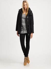 A cozy style with true versatility, including a zip-out quilted lining that can be worn as a puffer jacket. Attached hoodConcealed front zipperDrawstring waistPatch pocketsBack yokeAbout 27 from shoulder to hemPolyesterMachine washImported Model shown is 5'9½ (176cm) wearing US size 4. A cozy style with true versatility, including a zip-out quilted lining that can be worn as a puffer jacket. Attached hoodConcealed front zipperDrawstring waistPatch pocketsBack yokeAbout 27 from shoulder to hemPolyesterMachine washImported Model shown is 5'9½ (176cm) wearing US size 4.