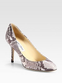 For some playful texture and must-have style, this classic silhouette of snake-print leather is the perfect choice. Self-covered heel, 3½ (90mm)Snake-print leather upperLeather lining and solePadded insoleMade in ItalyOUR FIT MODEL RECOMMENDS ordering true size. For some playful texture and must-have style, this classic silhouette of snake-print leather is the perfect choice. Self-covered heel, 3½ (90mm)Snake-print leather upperLeather lining and solePadded insoleMade in ItalyOUR FIT MODEL RECOMMENDS ordering true size.