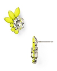 Electric shades are a bright way to accent every look, and pair of crystal studs from Aqua are head-turning. We love the pair's chunky look - rock them against a neutral palette for a color-pop contrast. Electric shades are a bright way to accent every look, and pair of crystal studs from Aqua are head-turning. We love the pair's chunky look - rock them against a neutral palette for a color-pop contrast.