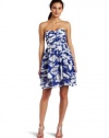 Jessica Simpson Women's Strapless Printed Dress