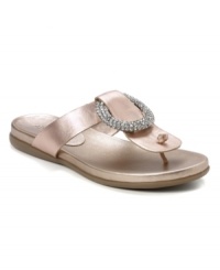 Add a little shine to your Spring wardrobe with the sparkling Aerosoles Disco Dance Sandal.  A wearable thong that dazzles with its rhinestone embellishment.