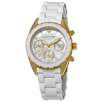 Emporio Armani Women's AR5945 Sport Silver Chronograph Dial Watch Emporio Armani Women's AR5945 Sport Silver Chronograph Dial Watch