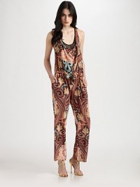Supple silk, patterned in a lively, paisley-inspired print and tailored with a flattering drawstring tie waist.Scoopneck with sheer underlaySleevelessDrawstring waist with front tieSide slash pocketsRacerbackInseam, about 31SilkDry cleanMade in USA of Italian fabricModel shown is 5'11 (180cm) wearing US size 4. Supple silk, patterned in a lively, paisley-inspired print and tailored with a flattering drawstring tie waist.Scoopneck with sheer underlaySleevelessDrawstring waist with front tieSide slash pocketsRacerbackInseam, about 31SilkDry cleanMade in USA of Italian fabricModel shown is 5'11 (180cm) wearing US size 4.