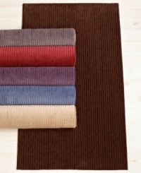 Step in softness with this Durasoft Corduroy bath rug, featuring different shades of yarn woven together for a design similar to corduroy. Rugs are stain, soil and fade resistant for long lasting comfort & easy care. Step in softness with this Durasoft Corduroy bath rug, featuring different shades of yarn woven together for a design similar to corduroy. Rugs are stain, soil and fade resistant for long lasting comfort & easy care.