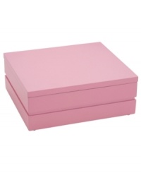 Treasured bracelets, necklaces and rings will all be accounted for in the Alice jewelry box from Reed & Barton. Open the lid to reveal three sections with flocked white lining. Treasured bracelets, necklaces and rings will all be accounted for in the Alice jewelry box from Reed & Barton. Open the lid to reveal three sections with flocked white lining.