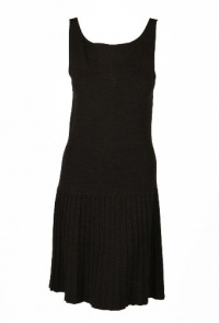 Alice + Olivia womens sleeveless drop waist pleated bottom dress