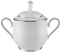Lenox Hannah Platinum Bone China Sugar Bowl with Lid Lenox Hannah Platinum Bone China Sugar Bowl with Lid