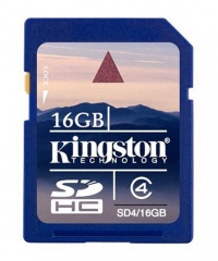 Kingston 16 GB Class 4 SDHC Flash Memory Card SD4/16GBET Kingston 16 GB Class 4 SDHC Flash Memory Card SD4/16GBET