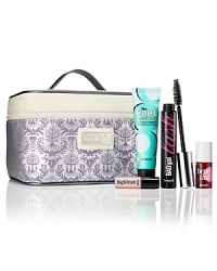 Be the fairest in the land with Benefit's enchanted makeup kit. Look into the magic mirror to reveal skin pure as snow, rose red lips and cheeks, an enchanting glow and lashes black as night. It's a fairy tale come true!Set includes:• full-size the POREfessional PRO balm to minimize the appearance of pores• full-size BADgal lash mascara• deluxe sample of benetint, rose-tinted lip & cheek stain• deluxe sample of high beam, luminescent complexion enhancer• step-by-step lesson Be the fairest in the land with Benefit's enchanted makeup kit. Look into the magic mirror to reveal skin pure as snow, rose red lips and cheeks, an enchanting glow and lashes black as night. It's a fairy tale come true!Set includes:• full-size the POREfessional PRO balm to minimize the appearance of pores• full-size BADgal lash mascara• deluxe sample of benetint, rose-tinted lip & cheek stain• deluxe sample of high beam, luminescent complexion enhancer• step-by-step lesson