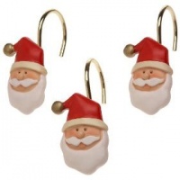 Santa Claus Christmas - Shower Curtain Hooks Santa Claus Christmas - Shower Curtain Hooks
