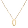 Lucky Number 0 Necklace - Gold Tone Matte: Final Sale Lucky Number 0 Necklace - Gold Tone Matte: Fi